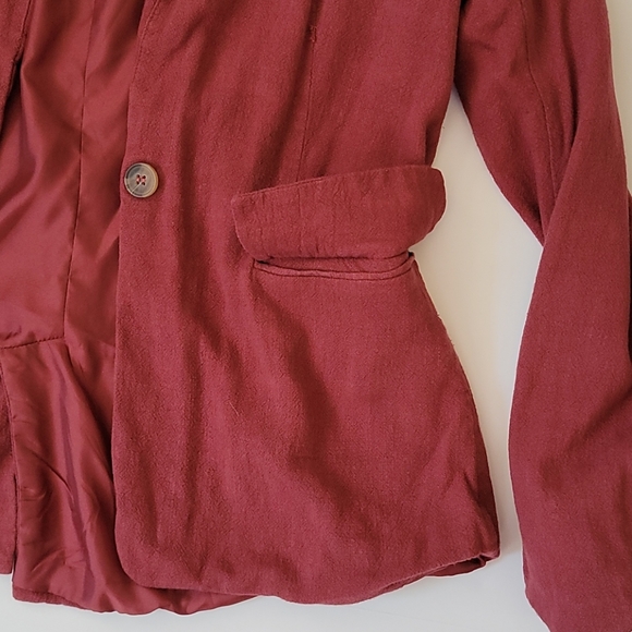 Forever 21 Burgundy Blazer Jacket Medium - Picture 5 of 9